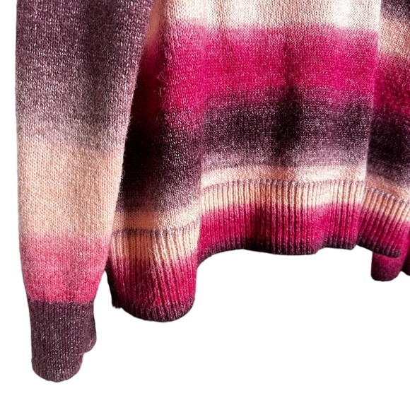 5 for $40 SALE! Old Navy Pink & Maroon Striped Crew Neck Knit Sweater sz XXL - Picture 4 of 9